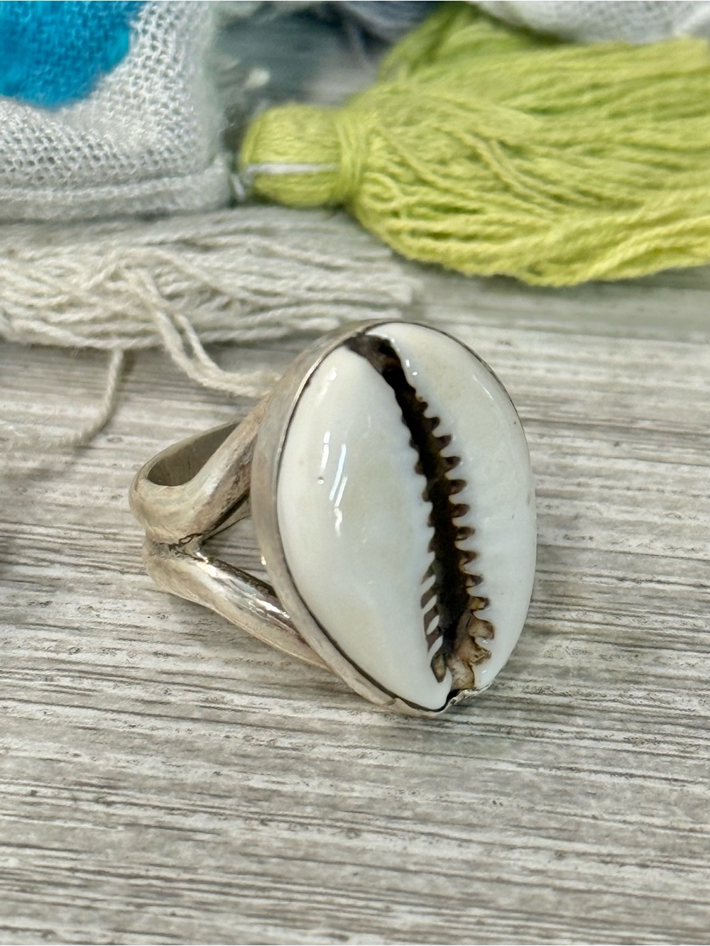 Cowrie Shell Statement Ring
